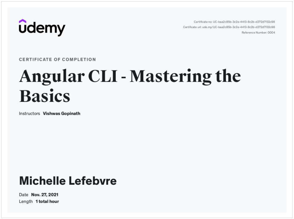 Angular Certificate